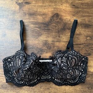 Victoria’s Secret Black Lace Bralette, Size 34 DD
